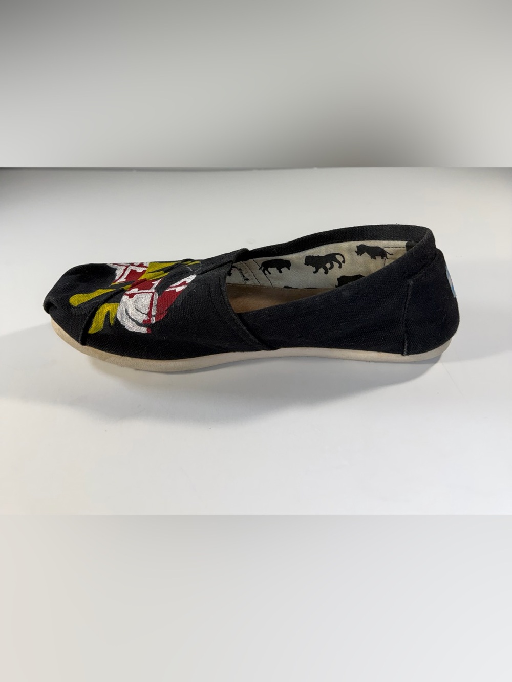 Toms Maryland Flag Crab Slip Ons 8 Custom Hand Painted